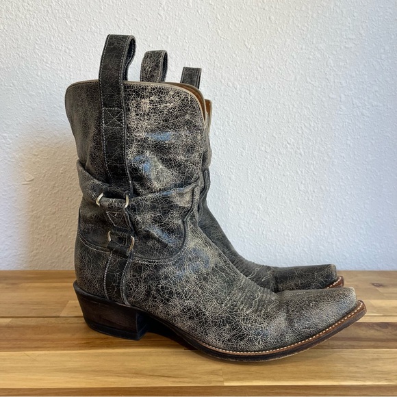 Diva by Lucchese “Paolina” Distressed Limited Edition Cowboy Boots Size 9B - Picture 1 of 16